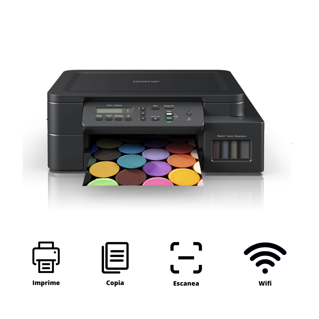 Impresora Brother Dcp-t520w Multifuncion Wifi Sistema De Tinta Continuo  Original