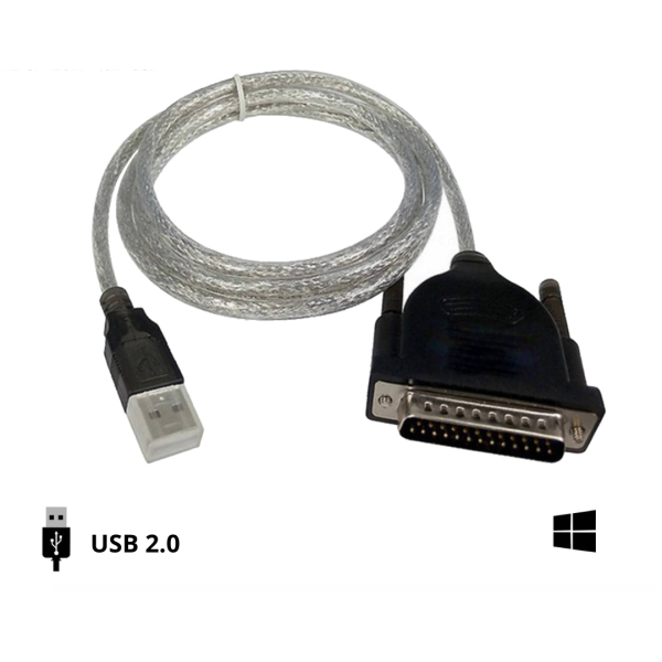 CABLE IMPRESORA USB A PARALELO 25 PINES AE-UPR25M