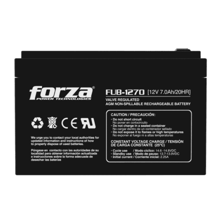 Forza FUB-1270 - Batería - 12V - 7 Ah - Protección de Poder - UPS / Respaldo de Energía - FUB-1270