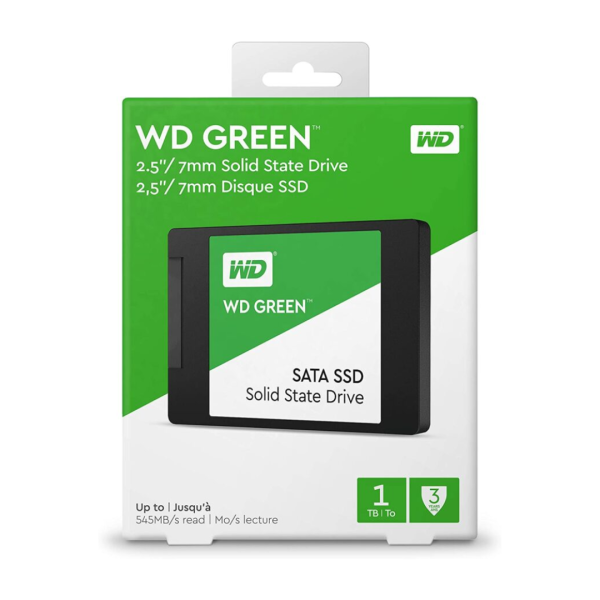 DISCO SOLIDO 1TB WESTER DIGITAL NAND SATA WDS100T3G0A-00NA50 2.5″ GREEN