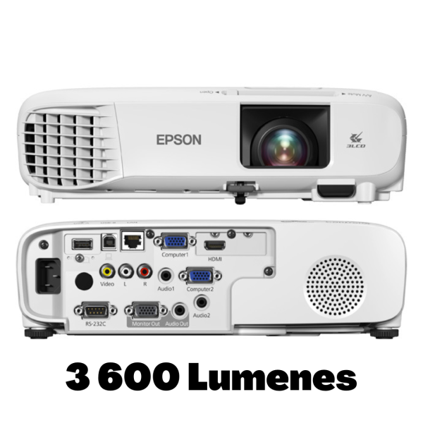 PROYECTOR EPSON POWERLITE X49 *3600 LUMENS* HDMI (GARANTIA 2 AÑOS en LAMPARA 90 DÍAS)