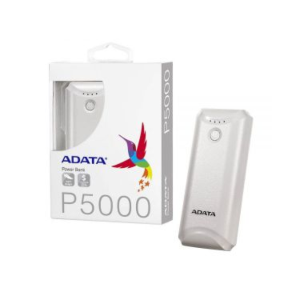POWER BANK ADATA P5000 USB DETECTOR BILLETES FALSOS 5000MAH WHITE