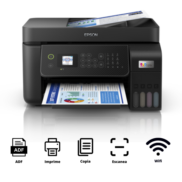 Impresora Epson L5290 Multifuncion Sistema De Tinta Continuo Original Wifi/red/adf