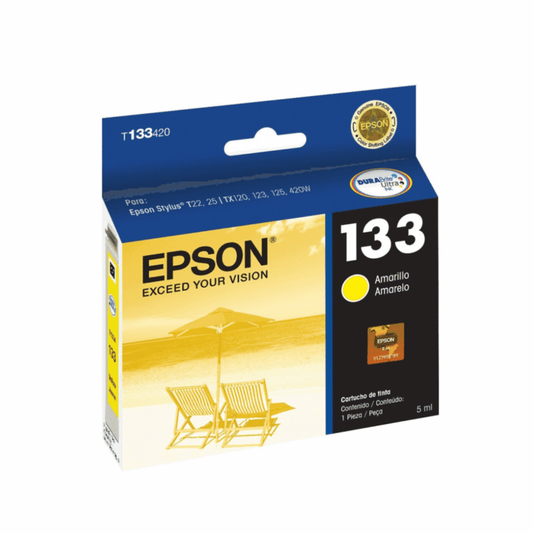 Cartucho Epson T133420 Yellow T22 25 Tx120 123 125 130 133 135 235w 420w 430w Tx320f