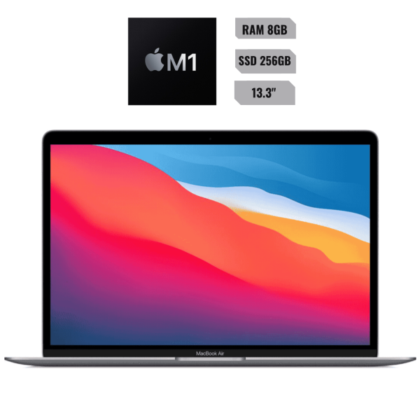 Laptop Apple Macbook Air M1 W/ 8-core Cpu And 7-core Ssd256gb 8gb 13,3″ 2560 X 1600 Retroiluminado English Space Gray Mgn63ll/a