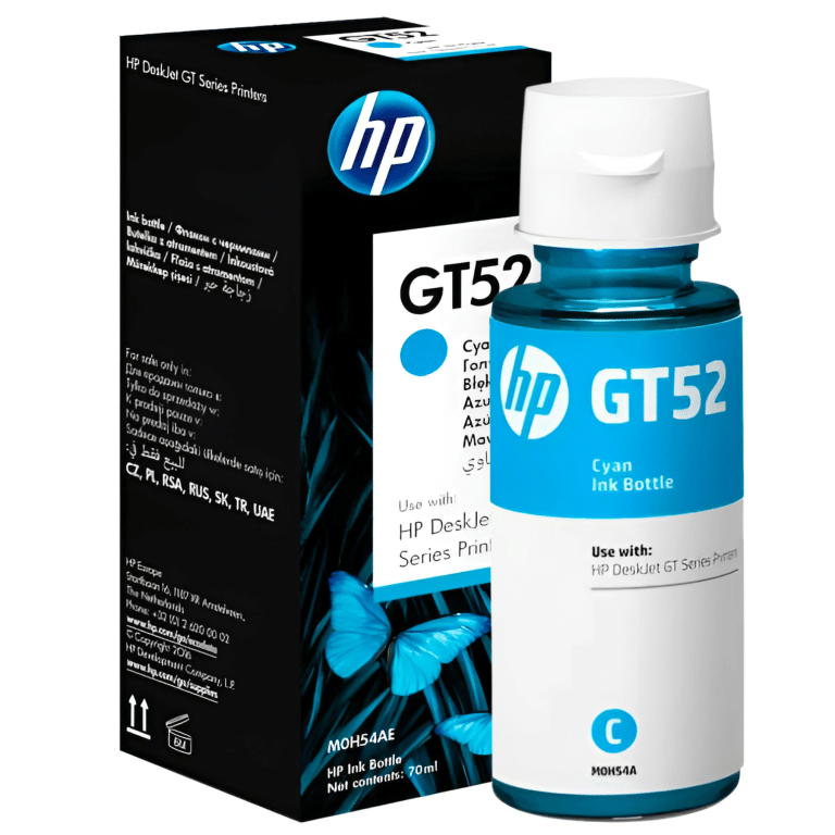 Tinta Hp M0h54al Gt52 Cyan Hp Gt 5810  5820, Hp 310, Hp 410, Hp 350, Hp 450, Hp 510, Hp 550, Hp 610  70ml