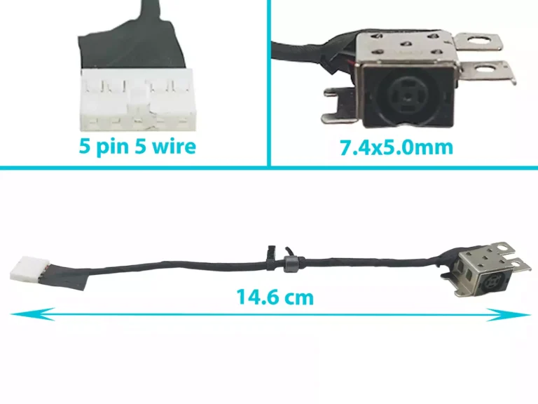 Pin De Carga Dc Jack Dell Latitude 3340 3440 Series 0c675f 7.4x5.0mm Con Cable 14.6 Cmdell