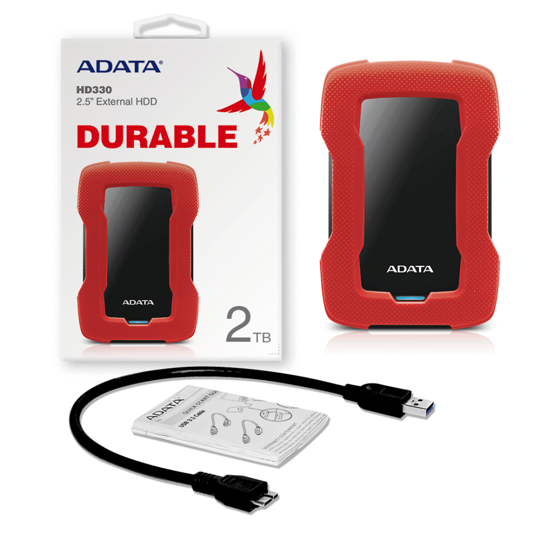 Disco Duro Externo 2tb Sata Adata 2.5″ Hd330 Red 003708 (3)