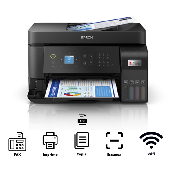 Impresora Epson L5590 Multifuncion Con Sistema De Tinta Continuo Original  *wifi* Pantalla – C11ck57301