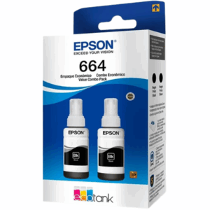 Botellas Epson T664 Pack 2 Negro L200/l350/l5190 T644120-2p - 010343965928 - T664120-2P
