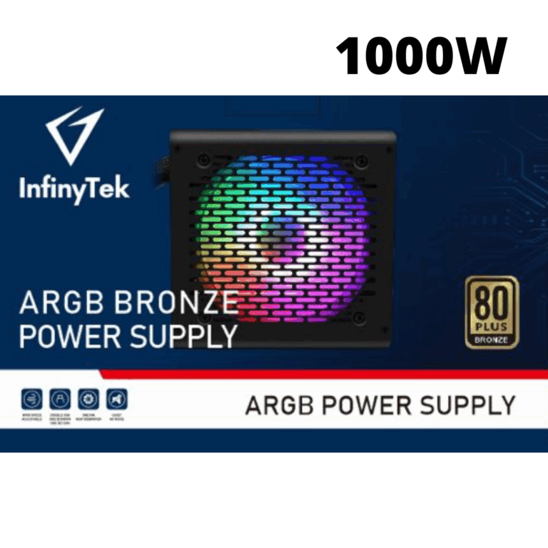 Fuente De Poder Certificada Infinytek 1000 Wts (1kw) 80 Plus Bronze M/b 20+4pin Ide+3sata Pci-e P(6+2)+p (6+2) Pin Cpu P8 (4+4)+p (8+4) Pin
