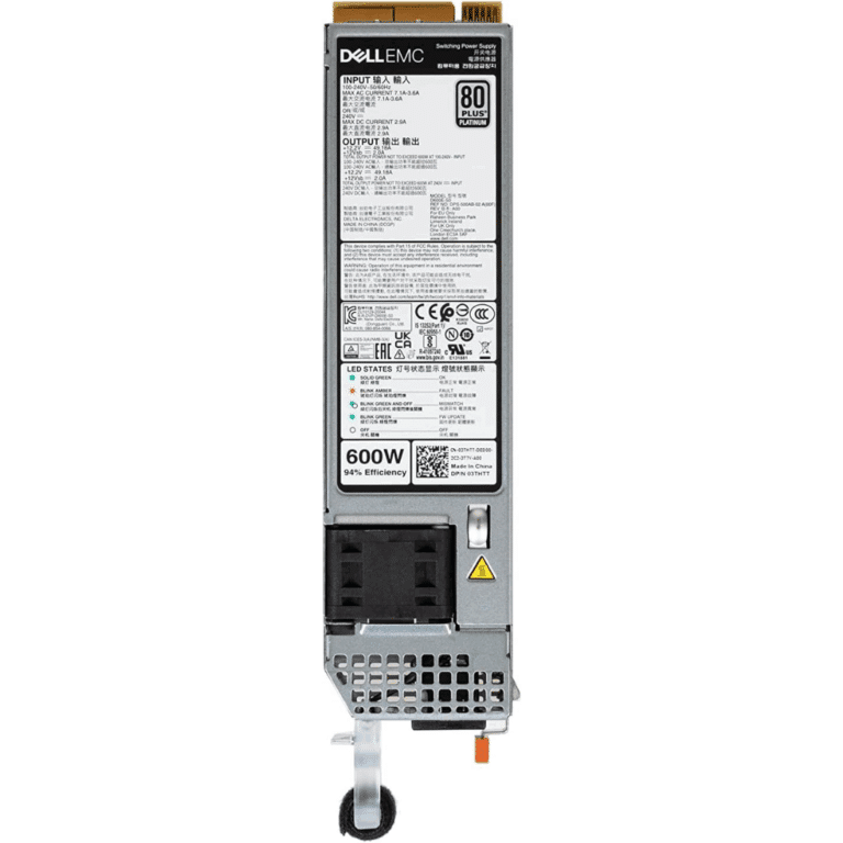 Fuente De Poder Interna Dell Hot-plug/power Supply (1+0)/600w/cuskit - 450-AKPS