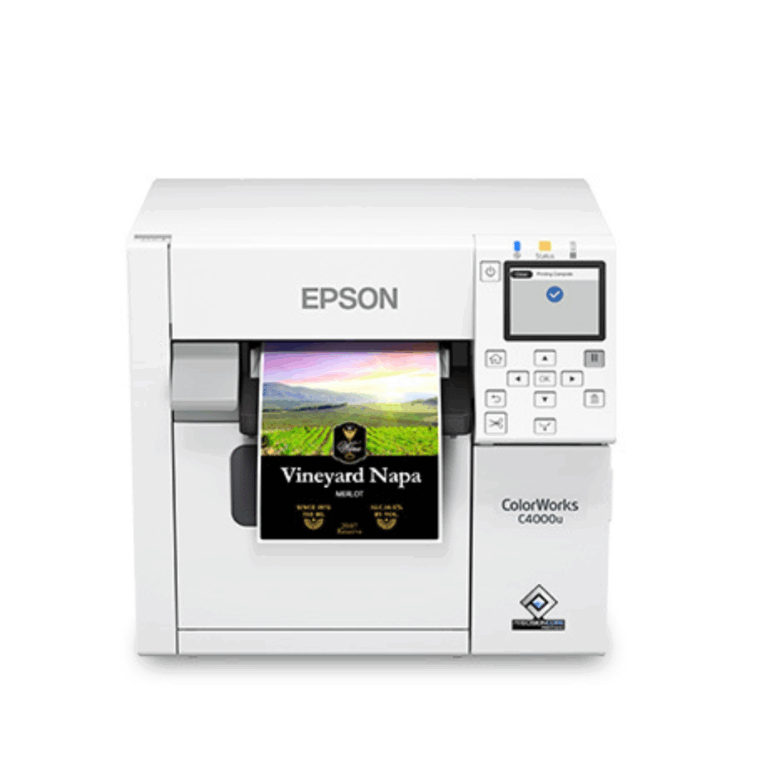 Impresora Epson Colorworks C4000 Inyeccion De Tintas A Color 4 Pulg Cortador Aut - 01234855300 - C31CK03101