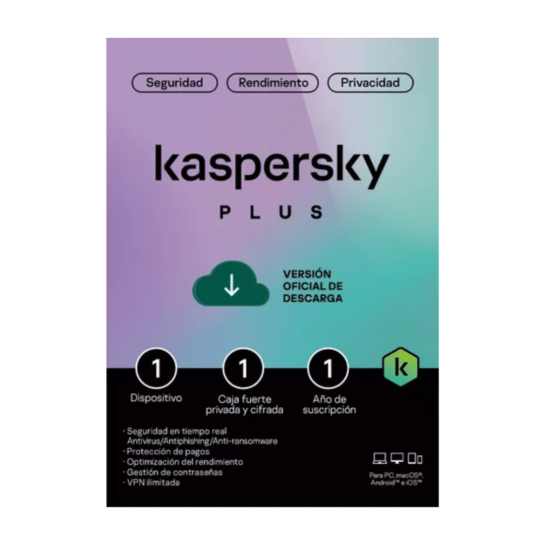Licencia Kaspersky Plus Kl1042ddafs 1 AÑo 007455