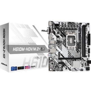 Mainboard Asrock H610m-hdv D5 14va 13va 12va  Lga1700 2ddr5 Hdmi Dp M.2 10usb Pcie Matx - Mother Board - 90MXBM50-A0UAYZ