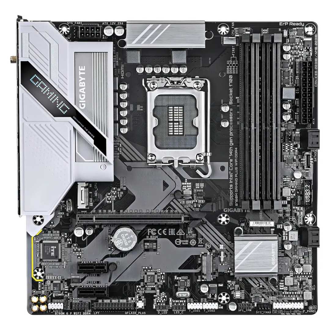 Mainboard Gigabyte B760m G P Wifi Ddr4 14va Lga1700 Hdmi Dp Pcie4.0 2m.2 12usb Micro Atx - Mother Board (2)