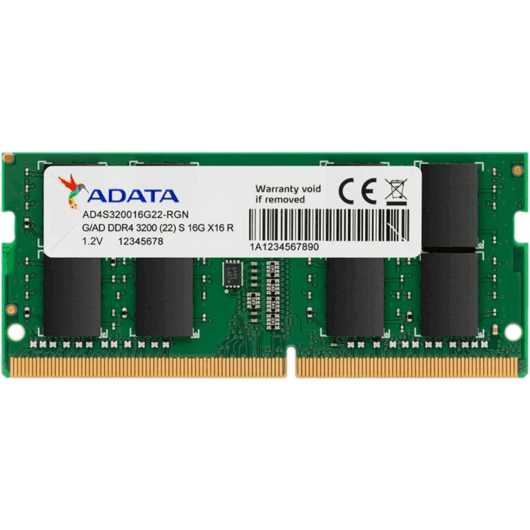 Memoria Ram Sodimm Adata Ad4s320016g22-sgn 16gb Ddr4 3200mhz - 4711085931481 - AD4S320016G22-SGN