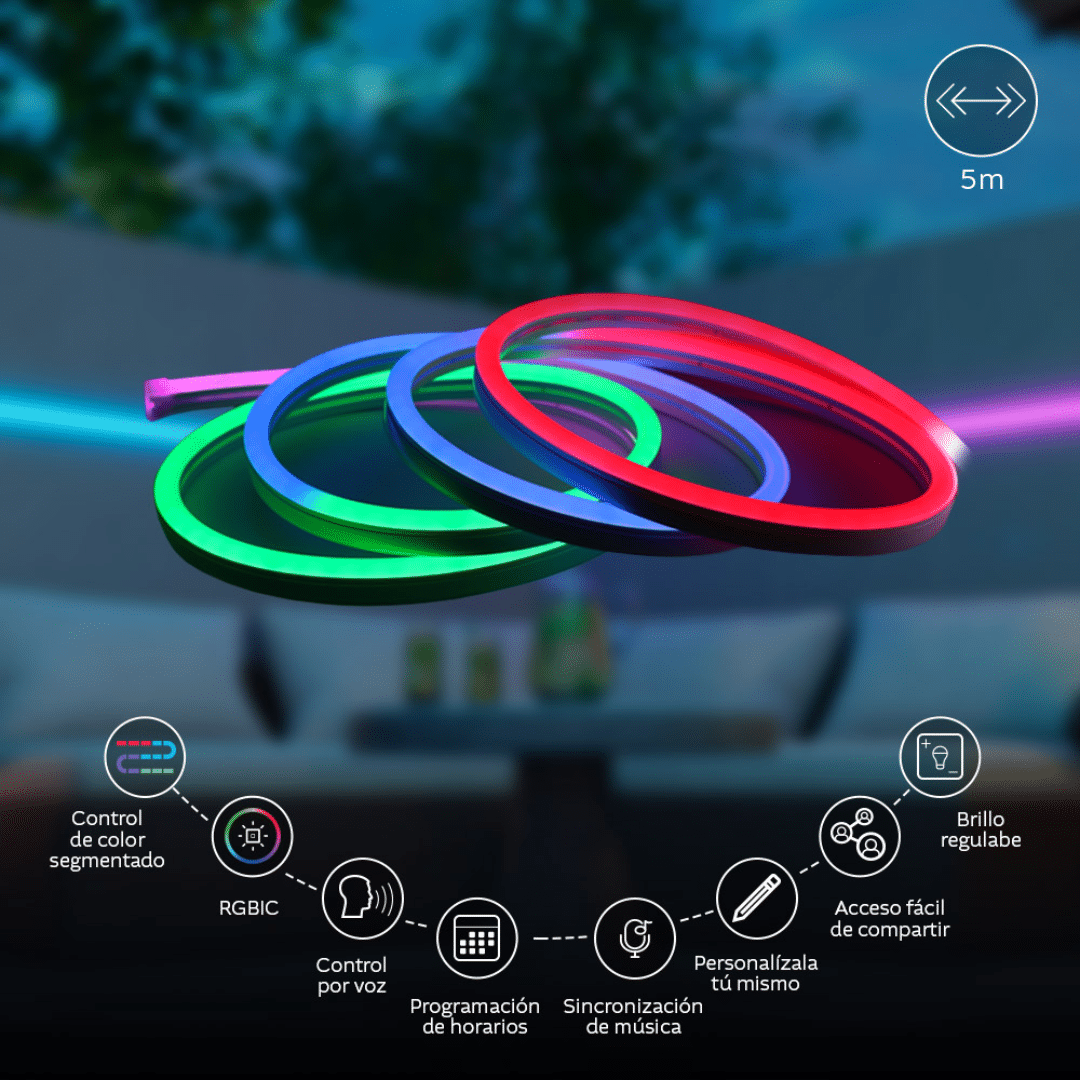 Nexxt Solutions Connectivity - LED Strip RGBIC 5mt - Seguridad y Automatización - Iluminación - NHB-S614 (2)