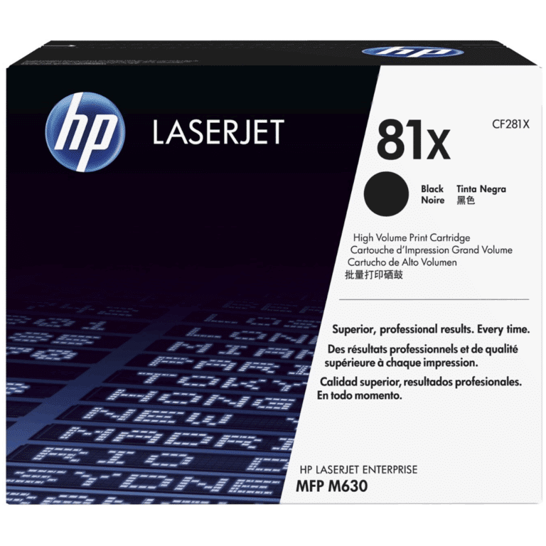 HP 81X - Alto rendimiento - negro - original - LaserJet - cartucho de tóner (CF281X) - para LaserJet M605; LaserJet Enterprise M605, M632, MFP M630; LaserJet Enterprise Flow MFP M630 - Consumibles y Media - Cartuchos de Toner e Ink-Jet - CF281X