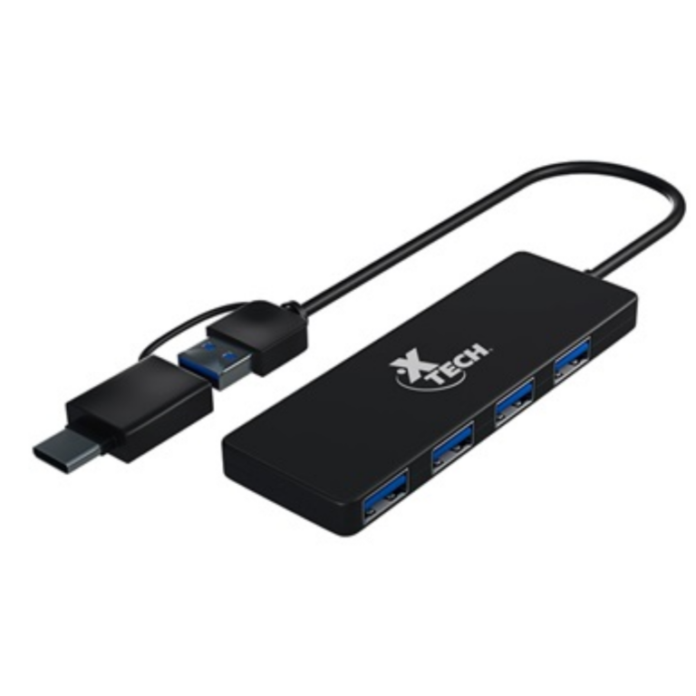 Xtech - Hub - 4 puertos - USB 3.0 XTC-390 - Periféricos - USB Hubs - XTC-390