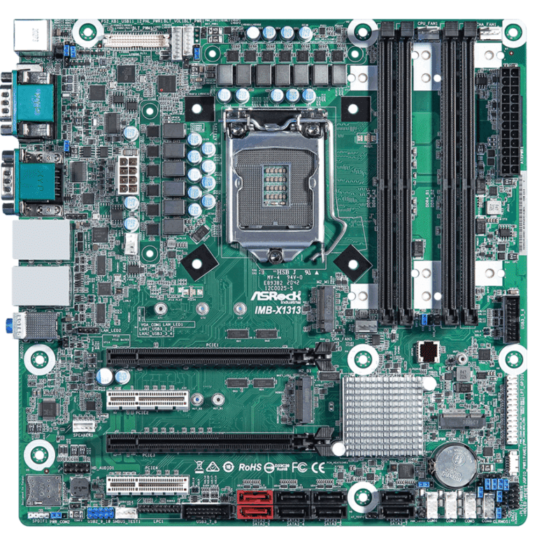 Asrock IMB-X1313 LGA1200 Socket Intel W480E/ DDR4/ SATA3/ USB 3.2/ M.2/ Micro ATX Motherboard - SER - MB-IMB1313 - ASROCKRACK - IMB-X1313