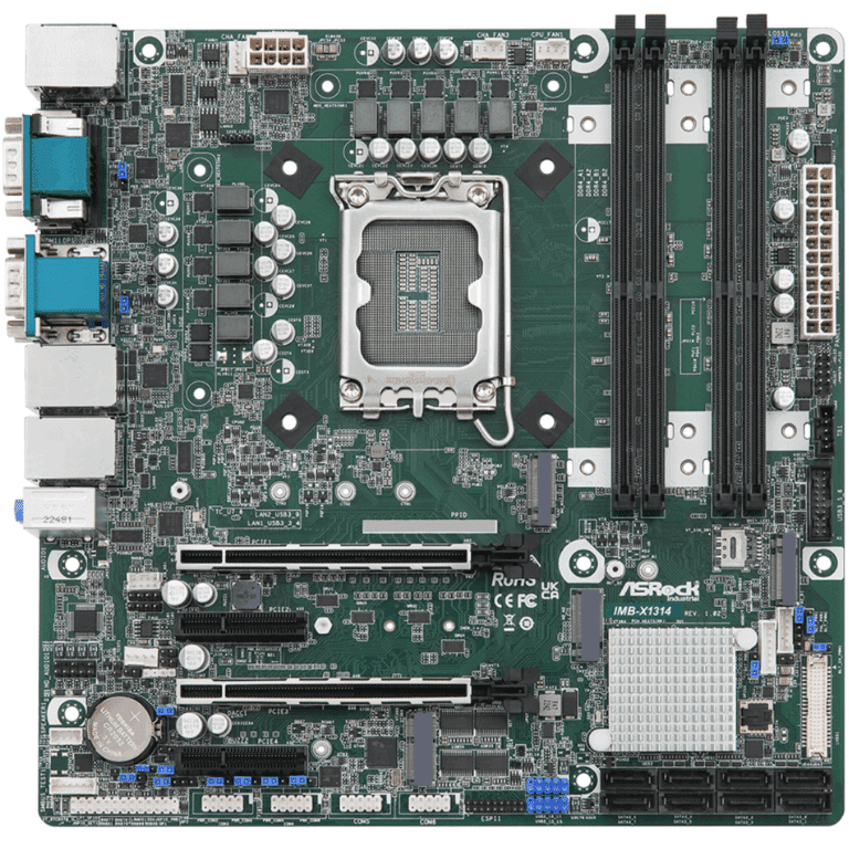 Asrock Rack IMB-X1314 Industrial Motherboard - Intel W680 Chipset - Socket LGA-1700 - Micro ATX - SER - MB-IMB1314 - ASROCKRACK - IMB-X1314