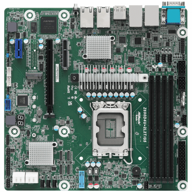ASRock Inc. ASRock SV MB Z690D4U-2L2T G5 Z690 LGA1700 Max.32GB DDR5 Micro-ATX Retail MB 266189 Z690D4U-2L2T/G5