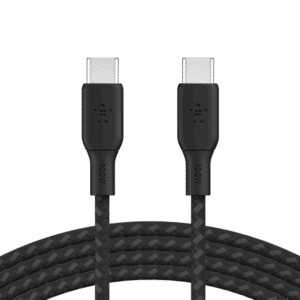 Belkin BoostCharge - Cable USB - 24 pin USB-C (M) a 24 pin USB-C (M) - 2 m - negro - para Apple 10.9-inch iPad Air; Google Pixel 4a, 5, 6; Samsung Galaxy Note20, S21, S21 5G, S22 - Celulares - Accesorios - CAB014BT2MBK