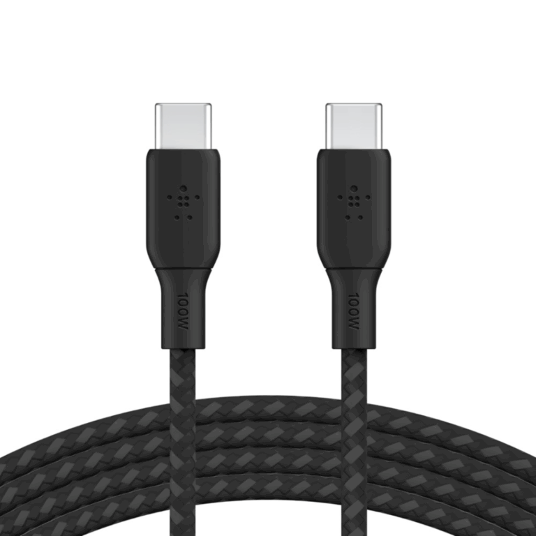 Belkin BoostCharge - Cable USB - 24 pin USB-C (M) a 24 pin USB-C (M) - 2 m - negro - para Apple 10.9-inch iPad Air; Google Pixel 4a, 5, 6; Samsung Galaxy Note20, S21, S21 5G, S22 - Celulares - Accesorios - CAB014BT2MBK