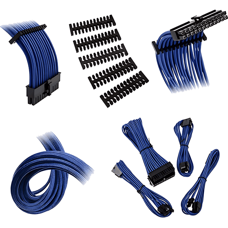 Bitfenix Alchemy 2.0 Cable De Extension Conector Kit Azul Sleeve/negro (bfx-alc-extbb-rp) - Cables - BFX-ALC-EXTBB-RP