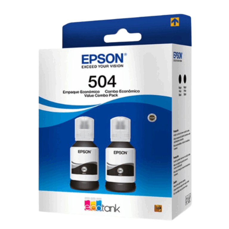 Epson Ink T504120-2p Pack Black Ink Latam Specs - New Factory Sealed - 1 Year Manufacturer Warranty - T504120-2P
