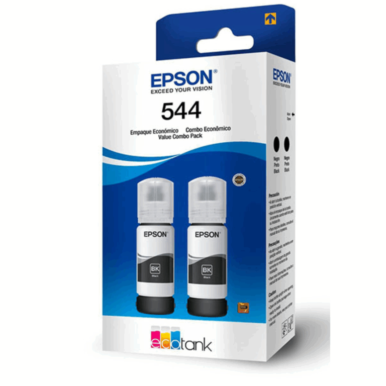 Botellas Epson T544 Pack 2 Negro L200/l3150/l3210 T544120-2p - 010343965959 - T544120-2P
