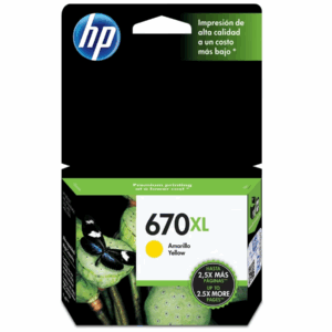 Cartucho De Tinta Hp 670xl Amarillo - Suministros - CZ120AL