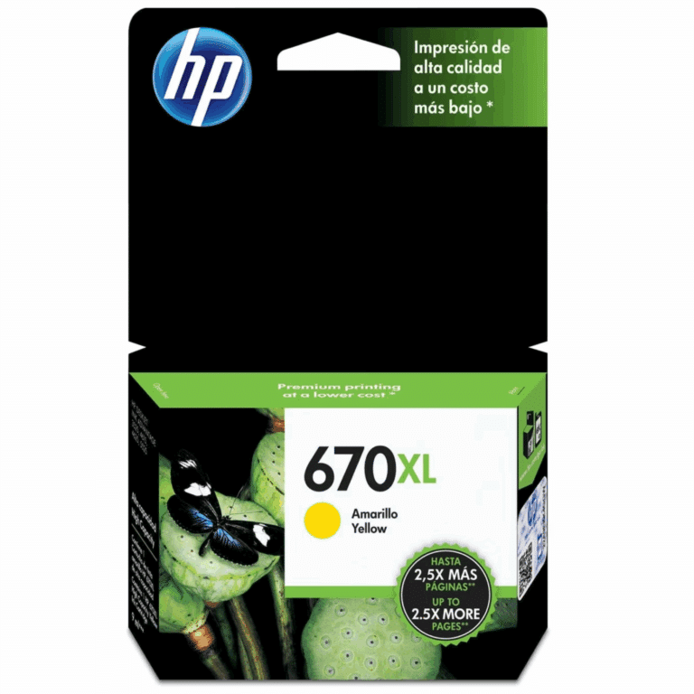 Cartucho De Tinta Hp 670xl Amarillo - Suministros - CZ120AL