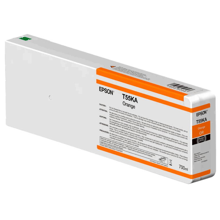 Cartucho Epson Singlepack Orange T55ka00 Ultrachrome Hdx-hd 700ml For Surecolor - Suministros - T55KA00