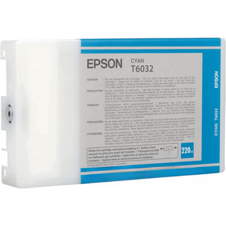 Cartucho Epson T603200 Stylus Pro 7800-7880-9800-9880 Cian 220ml - Suministros - T603200