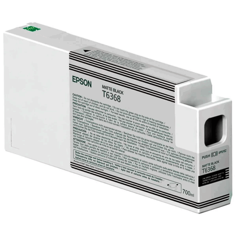 Cartucho Epson T636800 Stylus Pro 7900-9900-wt7900-7700-9700 Matte Negro-700ml - Suministros - T636800