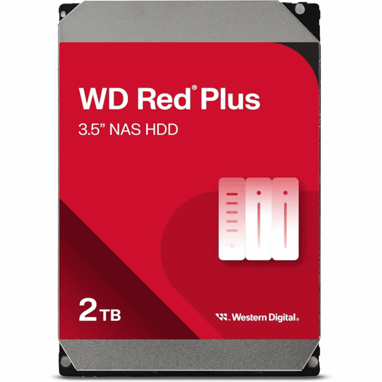 Disco Duro 2tb Intelli-power 24-7 5400rpm Cache-512mb Sata 6.0gb S 3.5inc  Rojo Plus Nas 3y - Discos Duros - WD20EFPX