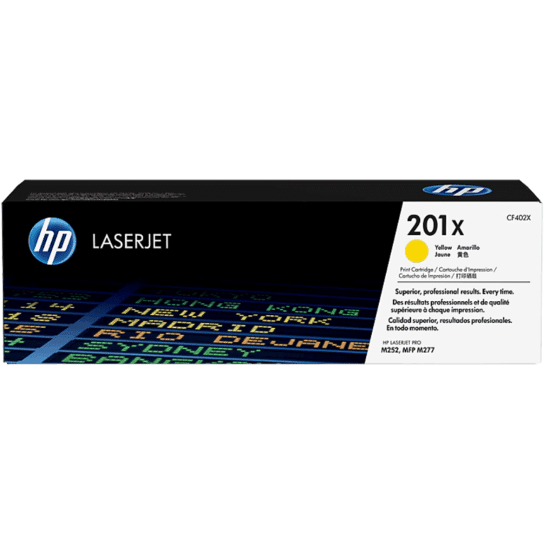HP 201X - Alto rendimiento - amarillo - original - LaserJet - cartucho de tóner (CF402X) - para Color LaserJet Pro M252dn, M252dw, M252n, MFP M277c6, MFP M277dw, MFP M277n - Consumibles y Media - Cartuchos de Toner e Ink-Jet - CF402X