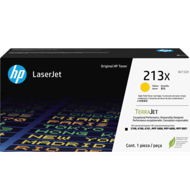Consumible Hpinc//toner 213x Amarillo Alto Rendimiento Laserjet 5700/5800/6700/6800 6000pag W2132x - 195122822644 - W2132X