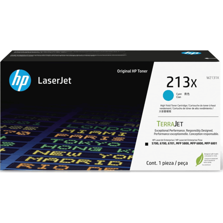 Consumible Hpinc//toner 213x Cyan Alto Rendimiento Laserjet 5700/5800/6700/6800 6000 Pag W2131x - 195122822576 - W2131X
