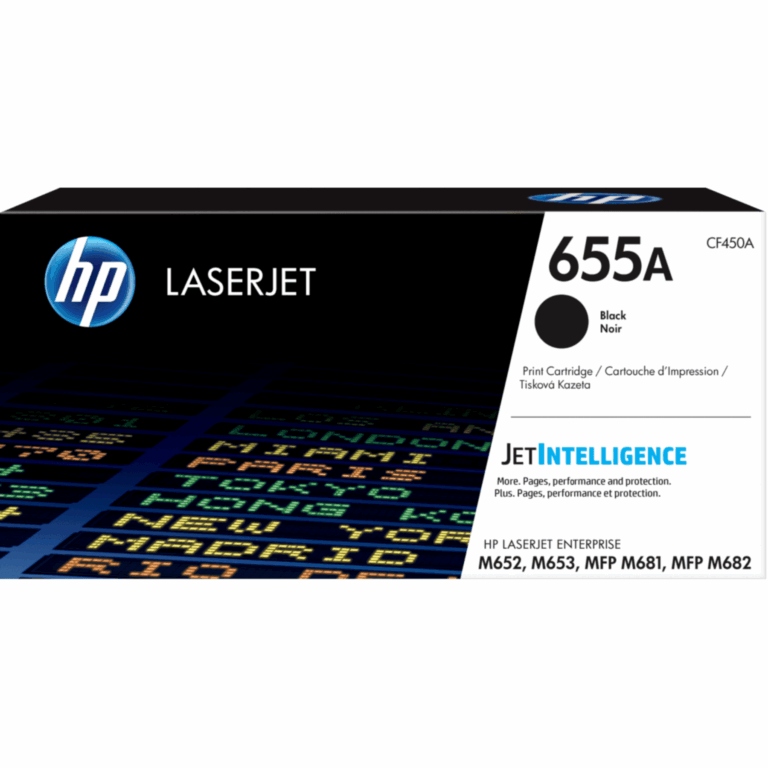 HP 655A - Negro - original - LaserJet - cartucho de tóner (CF450A) - para Color LaserJet Managed Flow MFP M681; LaserJet Enterprise Flow MFP M681, MFP M682 - Consumibles y Media - Cartuchos de Toner e Ink-Jet - CF450A