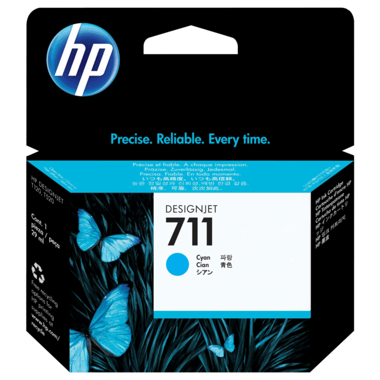 HP 711 - 29 ml - cián - original - DesignJet - cartucho de tinta - para DesignJet T100, T120, T120 ePrinter, T125, T130, T520, T520 ePrinter, T525, T530 - Consumibles y Media - Cartuchos de Toner e Ink-Jet - CZ130A