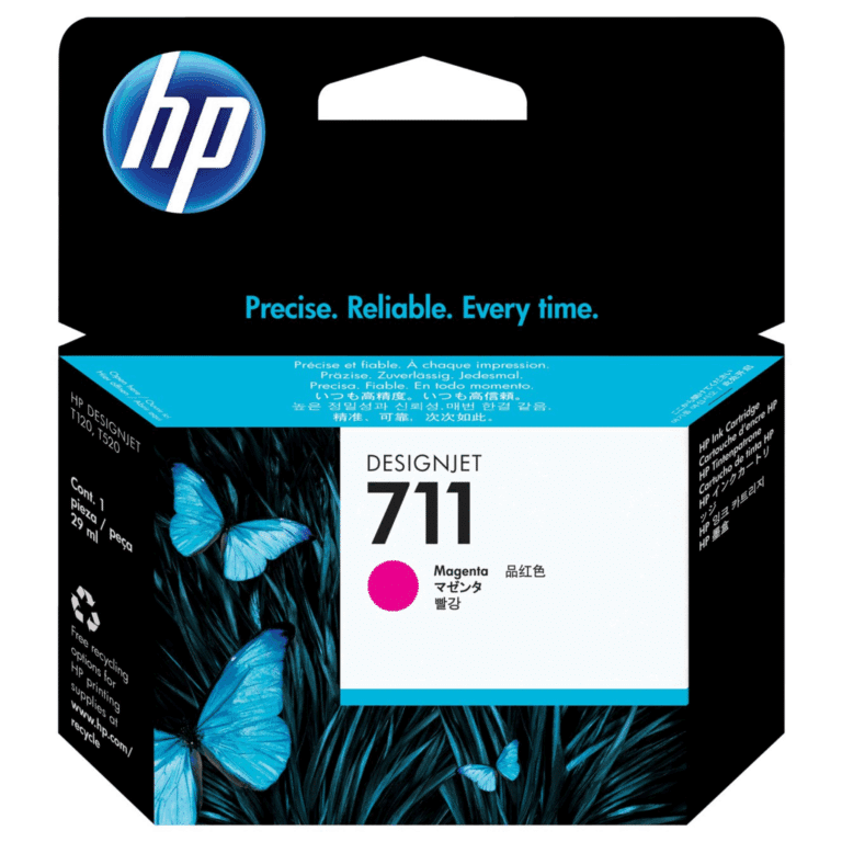 HP 711 - 29 ml - magenta - original - DesignJet - cartucho de tinta - para DesignJet T100, T120, T120 ePrinter, T125, T130, T520, T520 ePrinter, T525, T530 - Consumibles y Media - Cartuchos de Toner e Ink-Jet - CZ131A