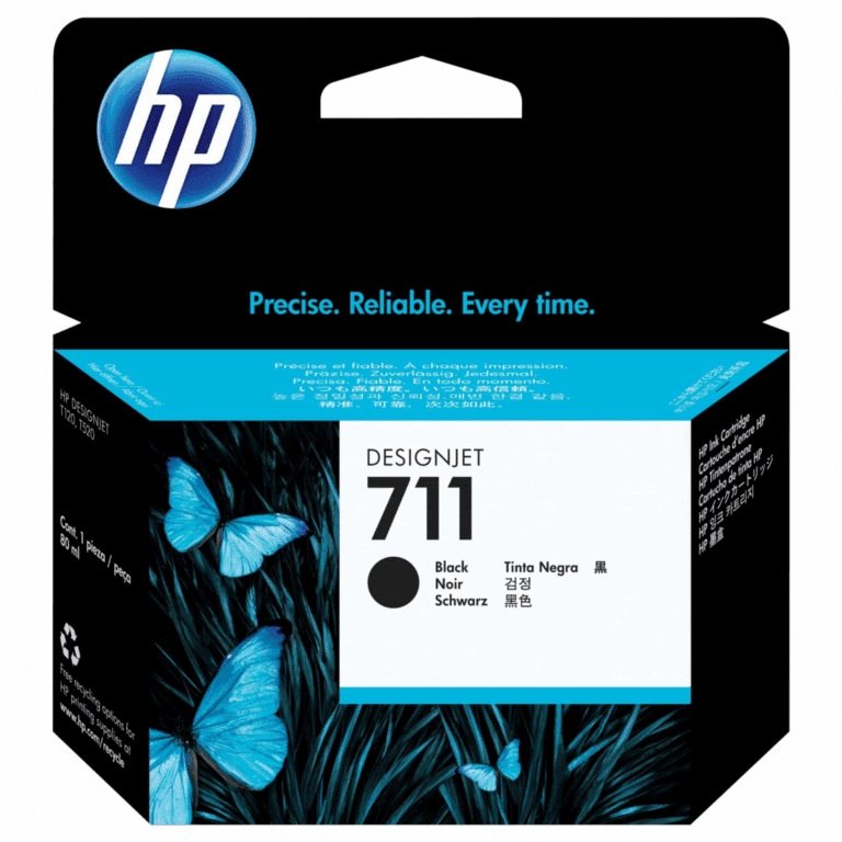 HP 711 - 80 ml - negro - original - cartucho de tinta - para DesignJet T100, T120, T120 ePrinter, T125, T130, T520, T520 ePrinter, T525, T530 - Consumibles y Media - Cartuchos de Toner e Ink-Jet - CZ133A