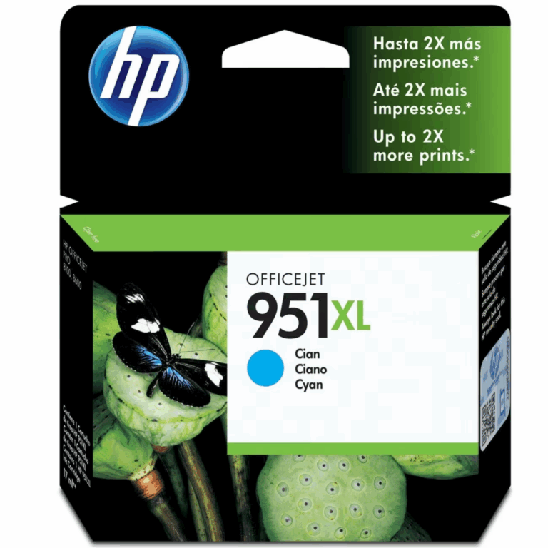 HP 951XL - 24 ml - Alto rendimiento - cián - original - cartucho de tinta - para Officejet Pro 251dw, 276dw, 8100, 8600, 8600 N911a, 8610, 8615, 8620, 8625, 8630 - Consumibles y Media - Cartuchos de Toner e Ink-Jet - CN046AL