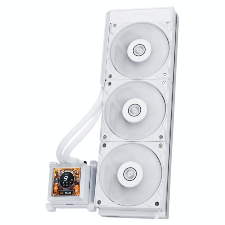 Lian Li Hydroshift 360 AIO - Pre-installed 3 X 28MM Fans - Side-mounted Coolant Pathway - 2.88 Inch LCD Screen - 480 X 480 Resolution - Captured Screenshots Or Recorded Videos - White (HSLCD36SW) - FAN - FAN-H360W - LIAN-LI - 840353046504 - HSLCD36SW