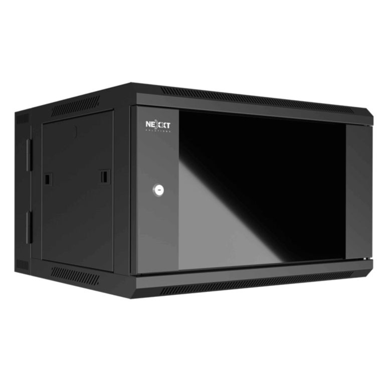 Nexxt Solutions - Rack armario - instalable en pared - RAL 9005, negro barniz - 15U - 19" - Redes - Paneles, Gabinetes y Cajas de Redes - NPC-P15U65B