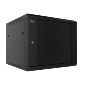 Nexxt Solutions - Rack armario - instalable en pared - RAL 9005, negro barniz - 12U - 19" - Redes - Paneles, Gabinetes y Cajas de Redes - NPC-F12U66B