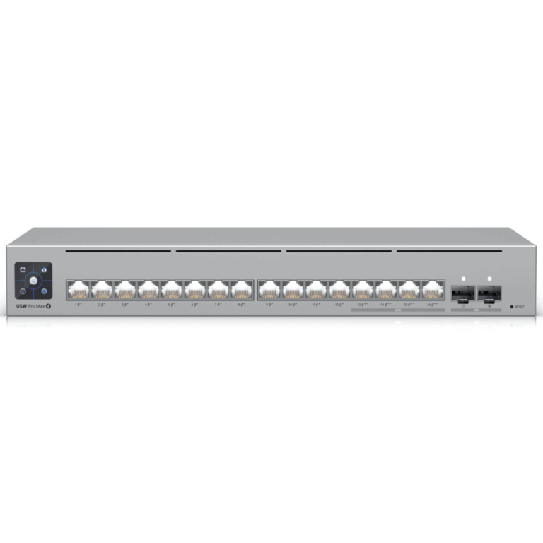 Ubiquiti - Switch - USW-Pro-Max-16 - 16 ports - 12 Gigabit Ethernet - 2 ports SFP+ - Redes - Hubs & Switches - USW-Pro-Max-16